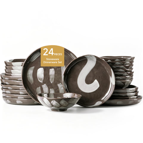 Handcrafted 24 Piece Dinnerware Set, Service for 8 - WK11602-24P