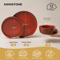Aquaria 12 Piece Dinnerware Set, Service for 4 - WK11408-RE12