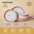 Zenith 12 Piece Dinnerware Sets, Service for 4 - WK11405-PI12