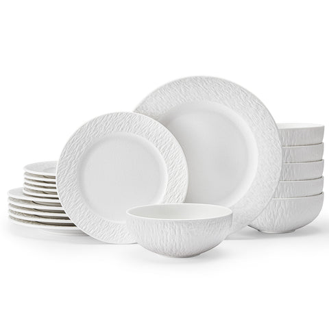 Matte 18 Piece Dnnerware Set, Service for 6 - WK11303-WH18