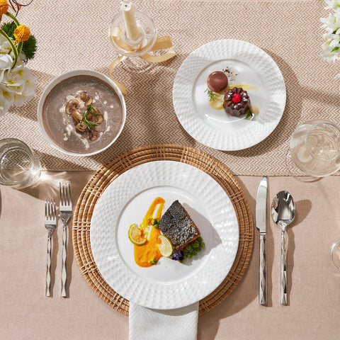 Facet 64 Piece Dinnerware Set, Service for 8 - WK11302-24p+40p