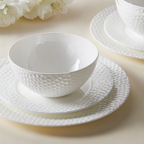 Hammered 24 Piece Dinnerware Set, Service for 8 - WK11304-24T