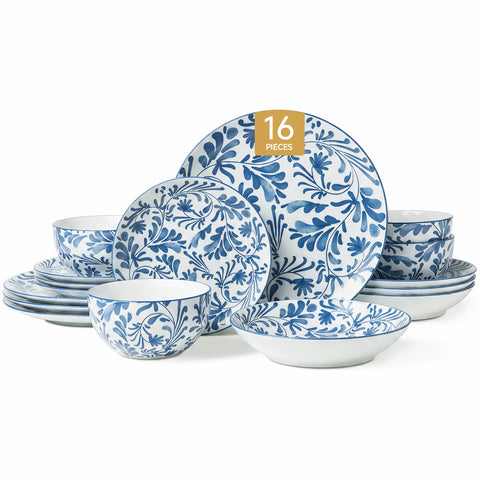 Country 16 Piece Dinnerware Set, Service for 4