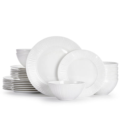 Textured 24 Piece Dinnerware Set, Service for 8 - WK11301-24p