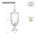 Barocco 1.3 Gallon Vintage Pressed Glass Beverage Dispenser - WM-KS014-1P