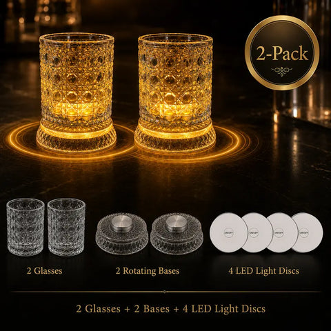 Lume Rotating Illuminated Wine Glass