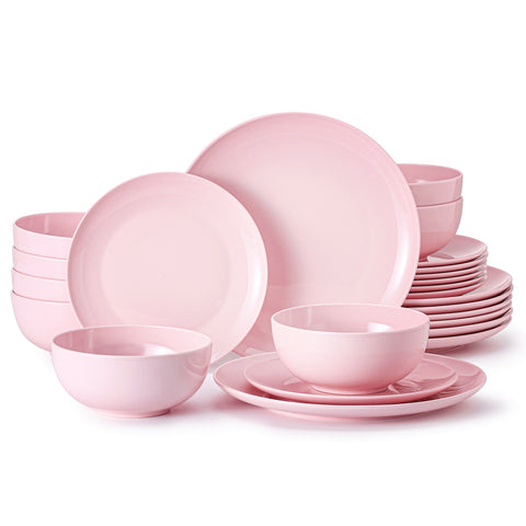 Celestia 24 Piece Dinnerware Set, Service for 8 - KS11102-24W-Pink