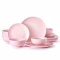 Celestia 18 Piece Dinnerware Set, Service for 6 - KS11102-18W-Pink