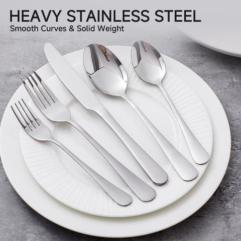 Droplet 60 Piece Flatware Set, Service for 12