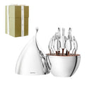 20 Piece Facet Silverware Set with Droplet Storage Organizer - WK8812-21P-WD