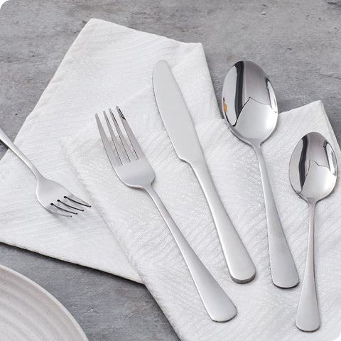Droplet 65 Piece Flatware Set, Service for 12