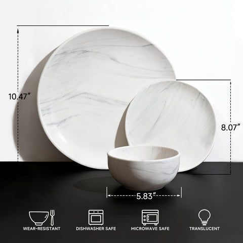 Venato 12 Piece Dinnerware Set, Service for 4 - WF-RO005-12P