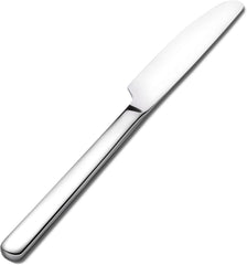 KINGSTONE Stainless Steel Dinner Knives Set of 4, 8.9-Inch Shiny Mirror Dinner Knife with Clean Design, Heavy Duty Butter Knife, Sharp Table Knives for Home Kitchen, Restaurant Use