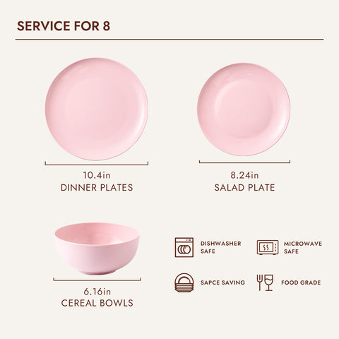 Celestia Quiet Luxury Bone China 24 Piece Dinnerware Set, Service for 8