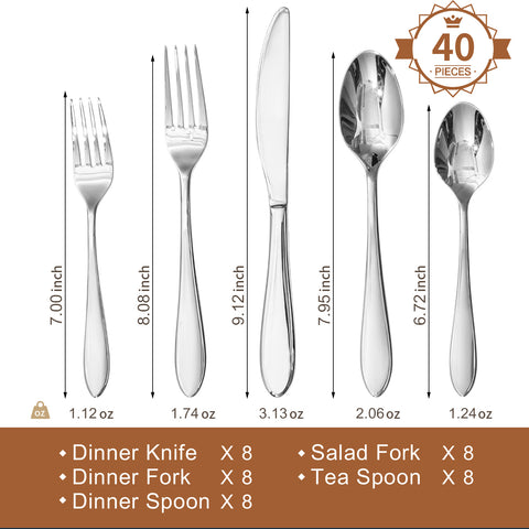 Rondine Flatware Set A - KS6613-SL40
