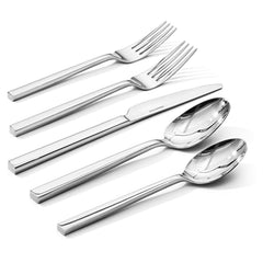 KINGSTONE Silverware Set, Flatware Cutlery Set Premium Stainless Steel, for Kitchen, Home, Wedding, Party, Mirror Polished and Dishwasher Safe