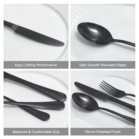 Droplet 60 Piece Flatware Set, Service for 12