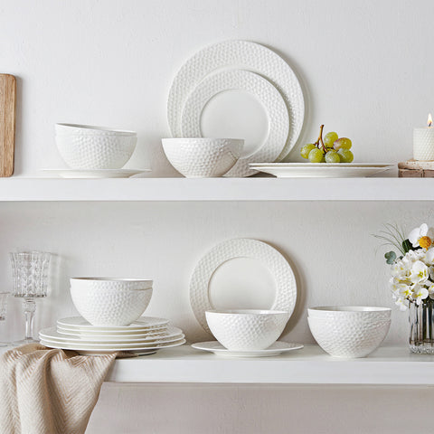 Hammered 24 Piece Dinnerware Set, Service for 8 - WK11304-24T