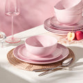 Celestia 24 Piece Dinnerware Set, Service for 8 - KS11102-24W-Pink