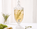 Barocco 1.3 Gallon Vintage Pressed Glass Beverage Dispenser - WM-KS014-1P