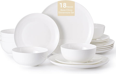 Celestia Quiet Luxury Bone China 18 Piece Dinnerware Set, Service for 6