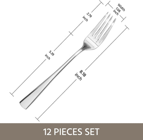 18/10 Stainless Steel Classic Set Of 12 Dinner Forks