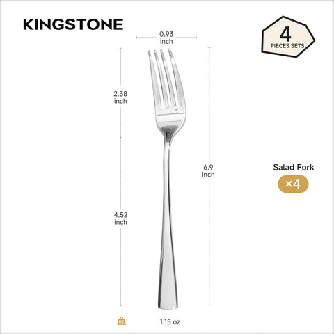 18/10 Stainless Steel Classic Set Of 4 Salad Forks