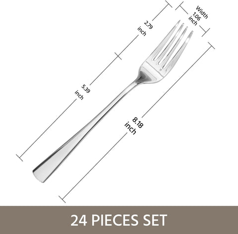 18/10 Stainless Steel Classic Set Of 24 Dinner Forks