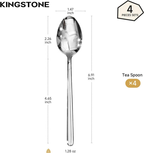 18/10 Stainless Steel Set Of 4 Dinner Spoons