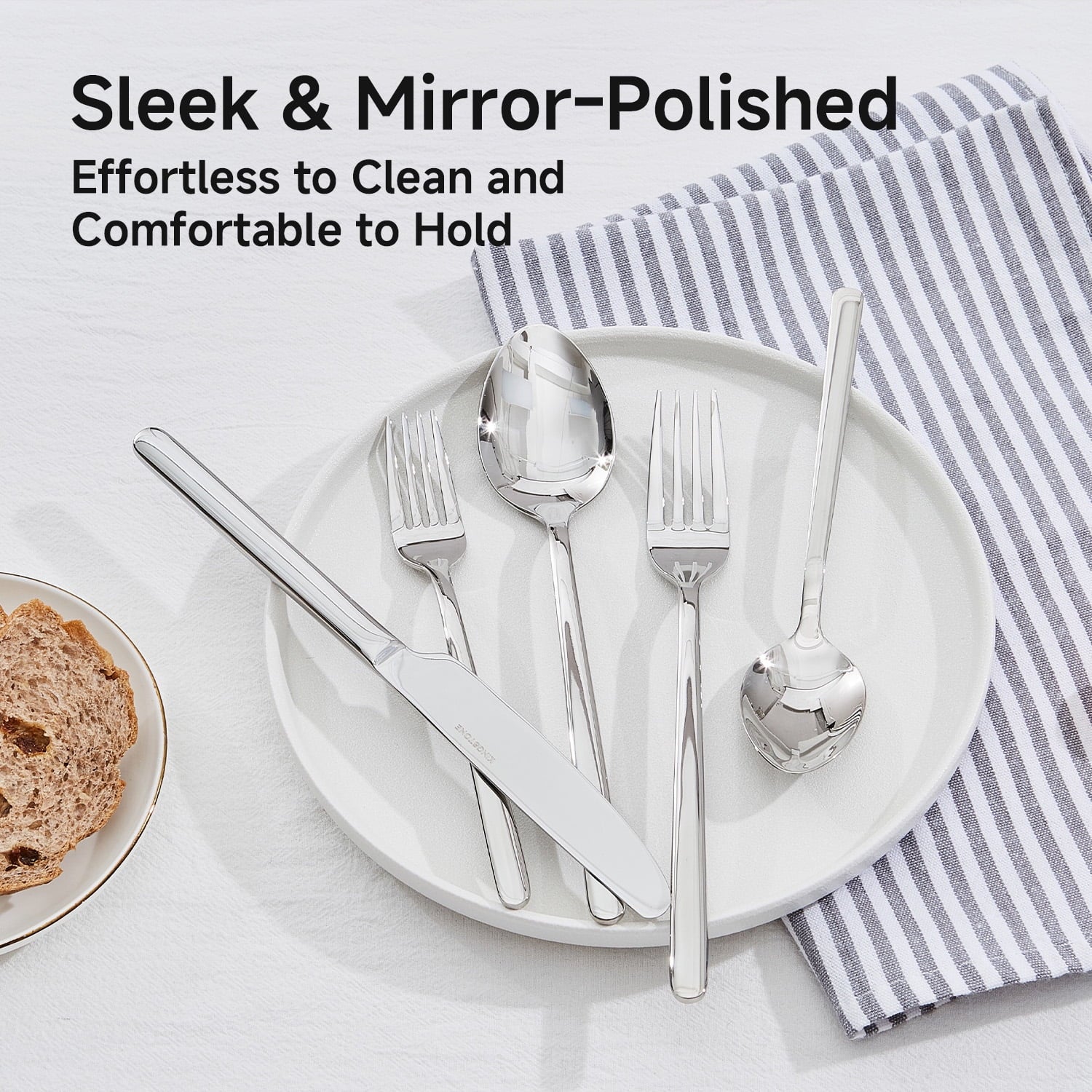 KINGSTONE 9 Pieces Serving Utensils Set, 18/10 Stainless Steel Hostess Set for Party Banquet Buffet, Dishwasher Safe, Silver