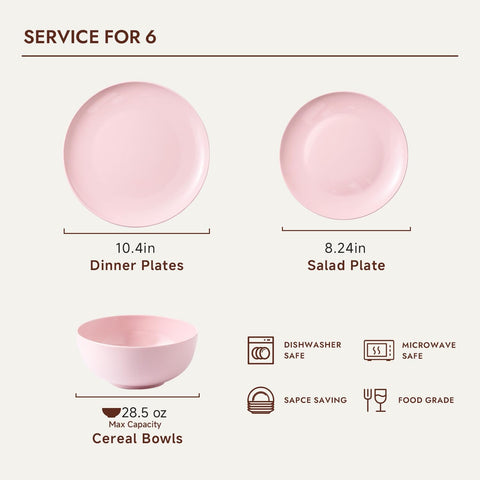 Celestia Quiet Luxury Bone China 18 Piece Dinnerware Set, Service for 6