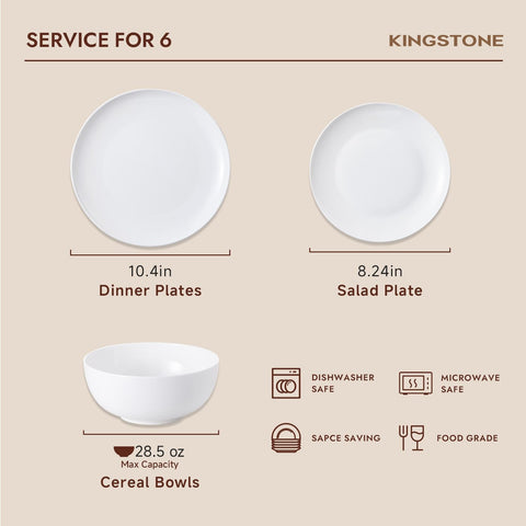 Celestia Quiet Luxury Bone China 18 Piece Dinnerware Set, Service for 6