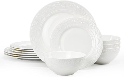 Revival Celestia Bone China 12 Piece Dinnerware Set, Service for 4