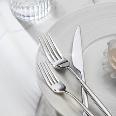 KINGSTONE Silverware Set, Flatware Set Cutlery Set Premium 18/10 Stainless Steel, Tableware Include Forks Knives Spoons for Home Kitchen Restaurant Wedding, Dishwasher Safe