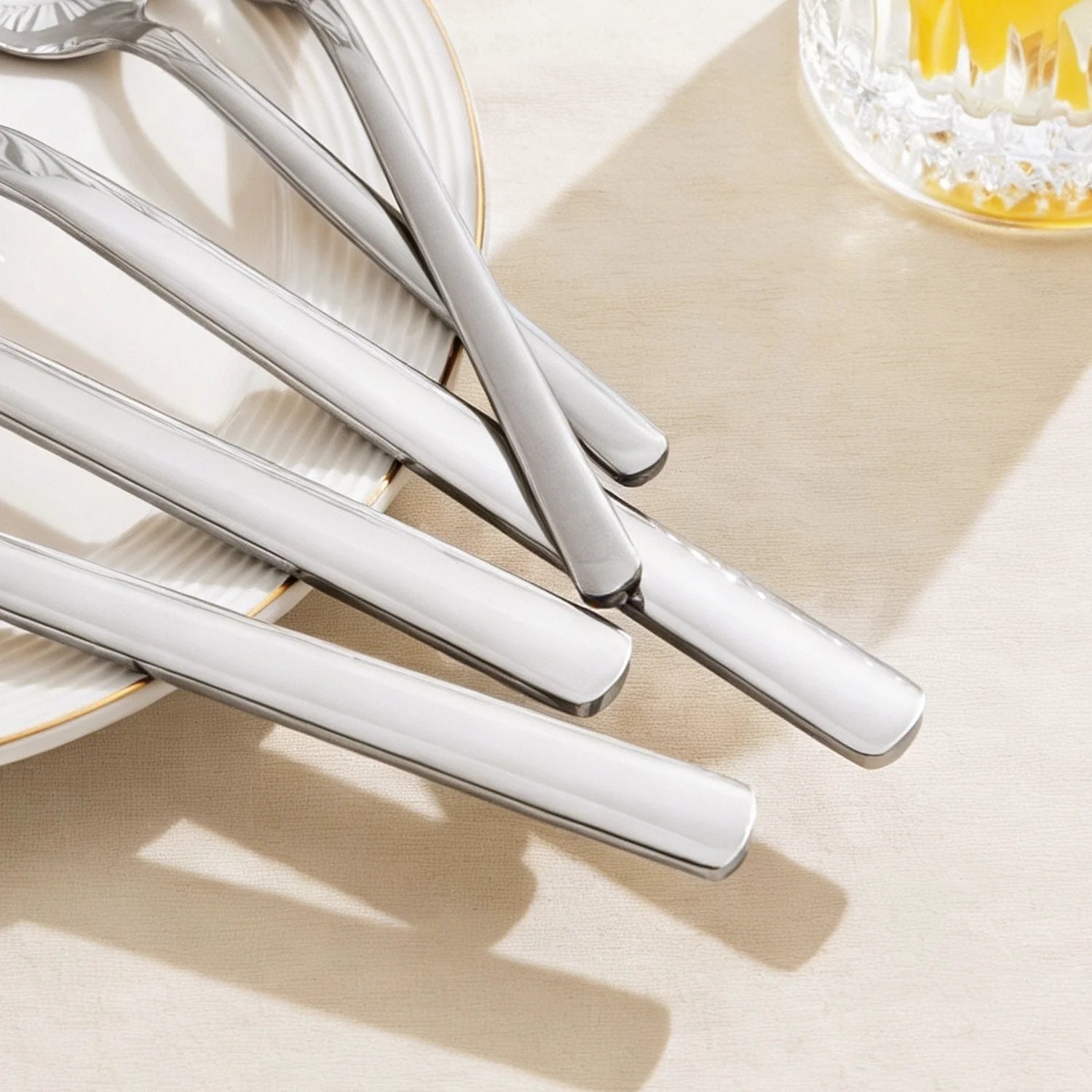 KINGSTONE 9 Pieces Serving Utensils Set, 18/10 Stainless Steel Hostess Set for Party Banquet Buffet, Dishwasher Safe, Silver