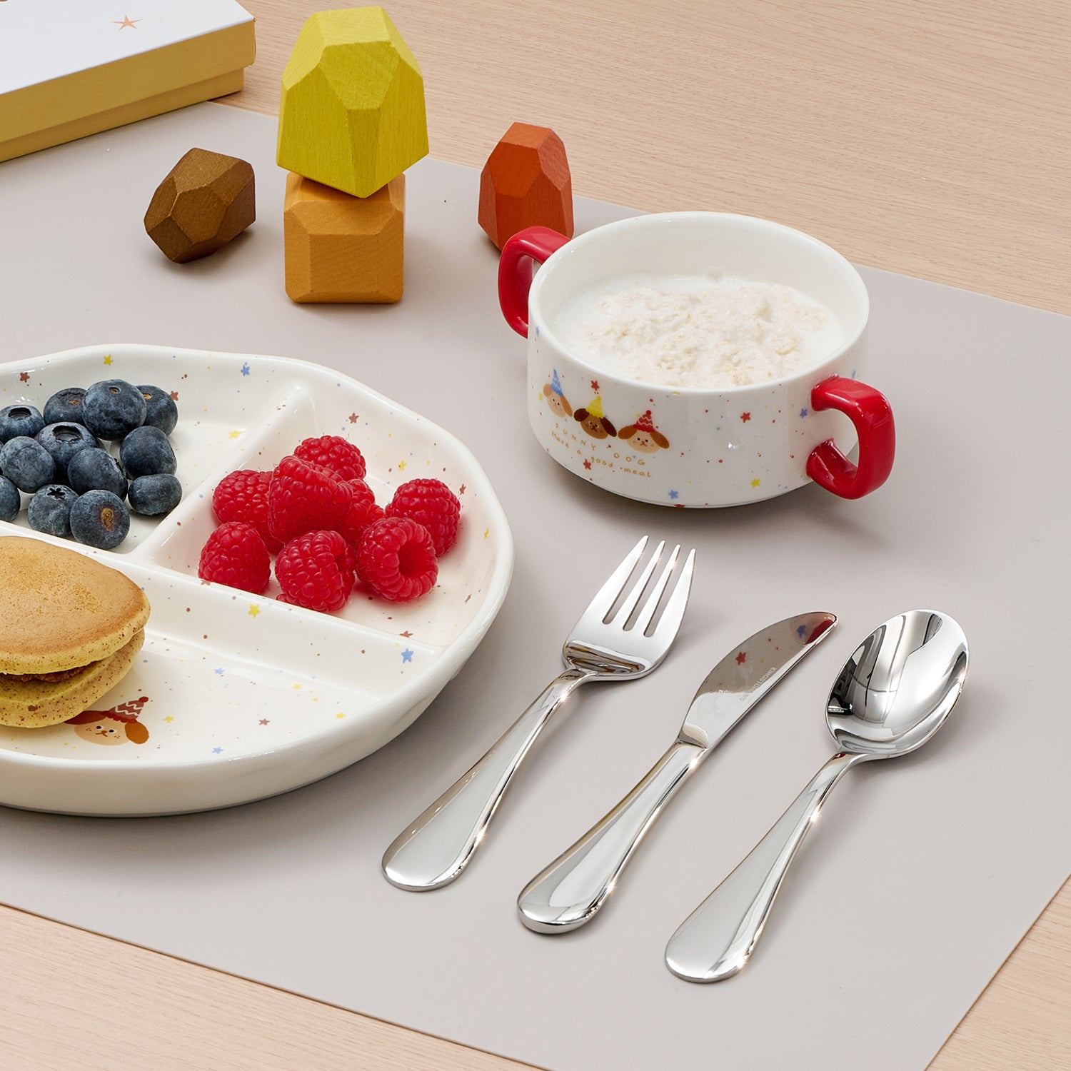 KINGSTONE Toddler Utensils Set, Forks and Spoons, 18/10 Stainless Steel Kids Silverware for Self-Feeding Training, Food-Grade Flatware Set for Traveling, Dishwasher Safe