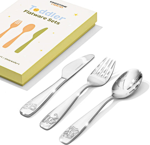 3 Pcs Kids Fork, Spoon & Knife Set