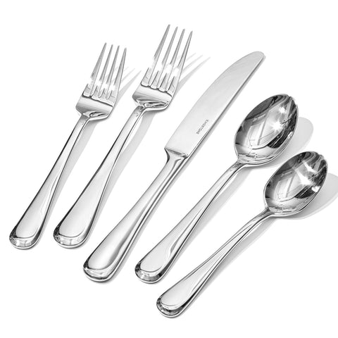 Silverware Set for 4, 20 Piece Stainless Steel Flatware Cutlery Utensil Set | KINGSTONE Heavy Duty Utensils, Modern Design, Mirror Polished Knives Fork and Spoon,Dishwasher Safe for Wedding Housewarming
