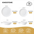 Quiet Luxury 16 Piece Dinnerware Set, Service for 4 - KS1110-16W-bowl