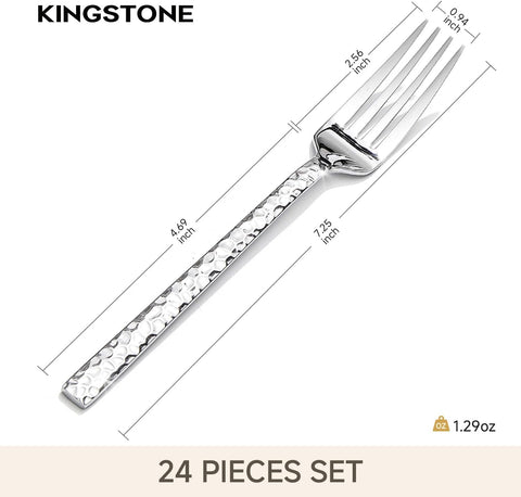 Artisan Traccia Set Of 24 18/10 Stainless Steel Salad Forks