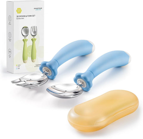 2 Pcs Toddler Utensils with Case