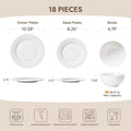 Textured 18 Piece Dinnerware Set, Service for 6 - WK11301-18p