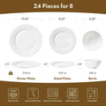 Facet 24 Piece Dinnerware Set, Service for 8 - WK11302-24p