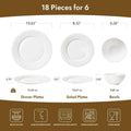 Facet 18 Piece Dinnerware Set, Service for 6 - WK11302-18p
