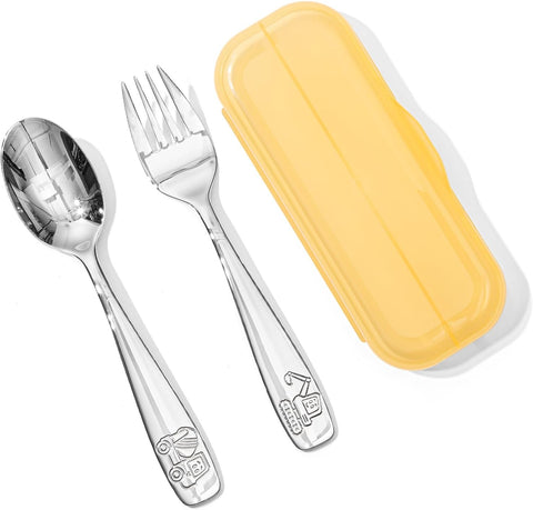 2 Pcs Kids Utensils with Case (Large)