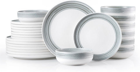 Artisan Modern Stoneware 24 Piece Dinnerware Set, Service for 8