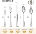 Linea 20 Piece Flatware Set, Service for 4 - WK6611-SL-20P
