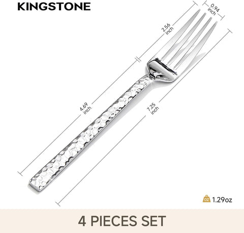 Artisan Traccia Set Of 4 18/10 Stainless Steel Salad Forks