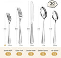 Round 20 Piece Flatware Set, Service for 4 - HK4412-SL20