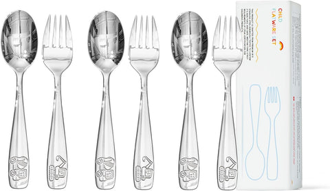 6 Pcs Kids Utensils with Case (Large)